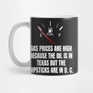 Gas Prices High Oil In Texas Dipsticks In D C Joe Biden Mug